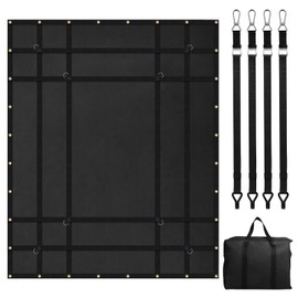 Happybuy Load Mesh, 72x57 inches, Strong Freight Mesh for Truck Bed, 4 Adjustable Straps with Clip-Ons and Rubberized Hooks, Durable, Suitable for Pickup, Jeep, Truck, SUV, Boat (Black)
