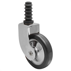 WAGNER Design 01908201 Tea Trolley Roll Diameter 50 mm Height 60 mm Black / Chrome Pin + Sleeve Diameter 11 mm Load Capacity 25 kg