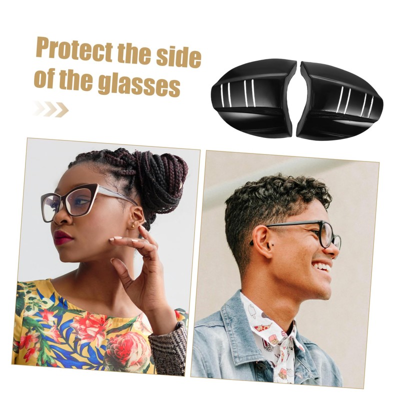 Gadpiparty 4Pcs Clear Safety Side Shields for Glasses Durable Protective