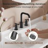 FORIOUS Matte Black Bathroom Faucet 3 Hole Widespread, 8 Inch