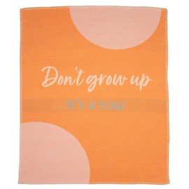 David Fussenegger Lili Baby Blanket 'Don't Grow Up' 70 x 90 cm Siena