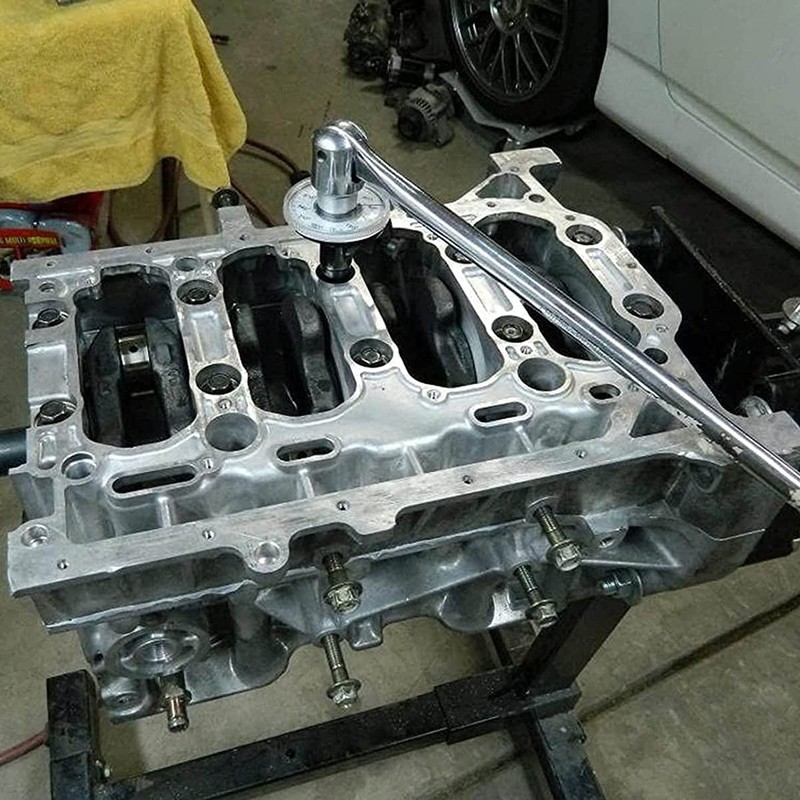 Qiilu Torque Wrench Angle Gauge, 1/2 Inch, Adjustable Drive, 360