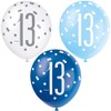 Unique 83394 Polka Dots 13th Birthday Latex Balloons, 12" |