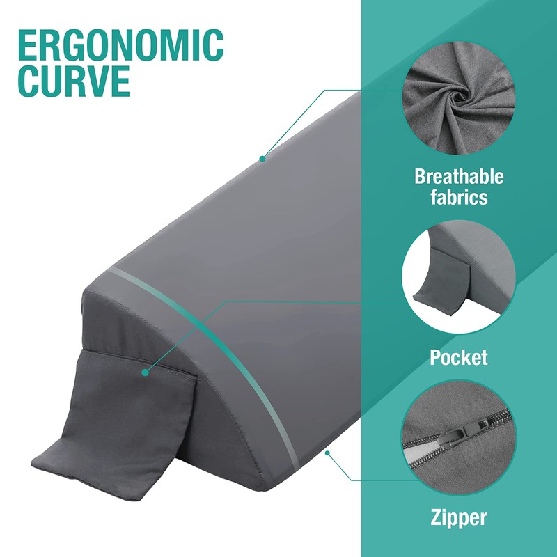 Vekkia Queen Wedge Pillow Headboard/Bed Wedge Pillow for Headboard/Bed Gap