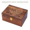 Small Wooden Memory Keepsake Boxes With Hinged Lids and a