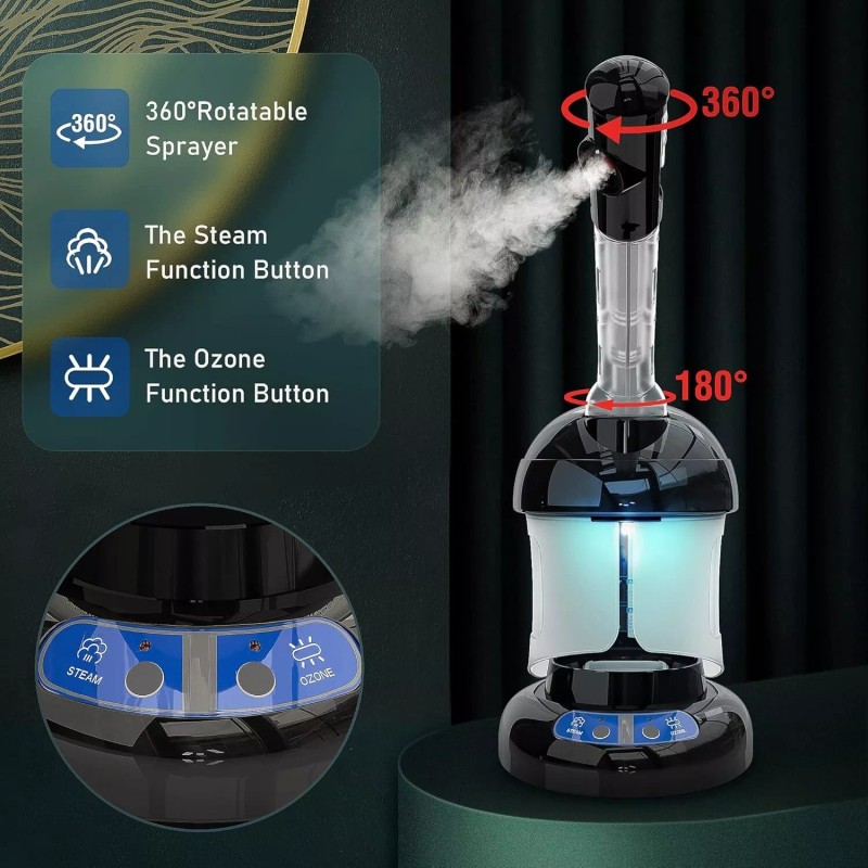 Kingsteam Professional Facial Steamer Ionic Ozone Hot Mist w/ Arm