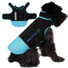 dog armour PRO Protective Dog Harness Vest for Dogs – Shield Your Pet from Raptor and Animal Attacks – Adjustable, Choke Free, Waterproof, Reflective (XXS, Blue)