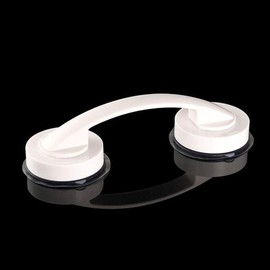 1Pcs Suction Bathroom Grab Rails, 194mmx65mm Anti-Slip Safety Suction Handle Grab Bar No Drilling for Bathroom Shower Toilet (White)