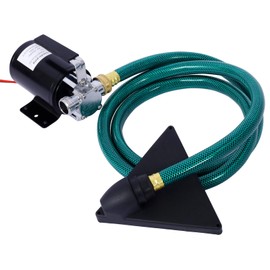 Water Pump DC 12V 330GPH 1/10HP Utility Pump With 6ft Water Hose, Chrome-plated Bronze Hose Connectors For Aquarium Home Or Utility Applications