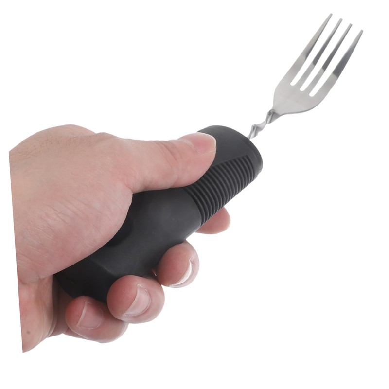 BIUDECO 1Set Elderly Adaptive Utensils Skid Fork Spoon for Trembling