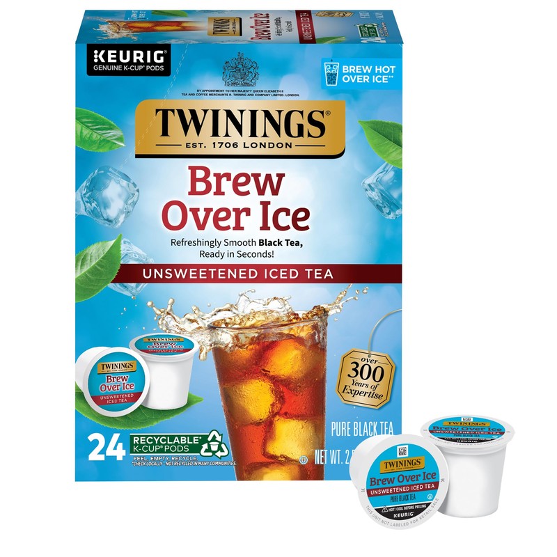 Twinings Brew Over Ice Unsweetened Black Iced Tea K-Cup Pods