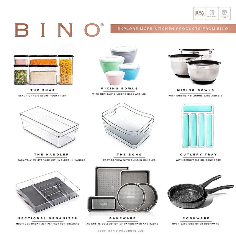 BINO | Stackable Plastic Storage Bins, Medium | THE MYRIAD
