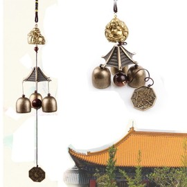 Generic Chinese Buddha Metal Bell Lucky Feng Shui Hanging Charm Wind Chime