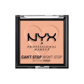 NYX Professional Makeup, Cant Stop Wont Stop, Polvo matificante, Tono Brt Peach                                                                       