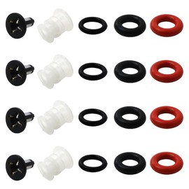 Fuel Injector Rebuild Kit w/O-rings Filters Seals Caps Fit for Honda CR-V Base Sport Utility 4-Door 2.4L 2354CC 144Cu. In. l4 GAS DOHC Naturally Aspirated 2002 2003 by YTXXDEUS
