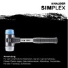 Simplex Schonhammer, TPE-soft / TPE-mid; mit verstärktem Tempergussgehäuse und Fiberglasstiel