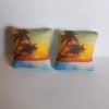 Miniature Beach Pillows Dollhouse Diggs 1:12 Mini Artisan Palms Ocean