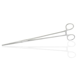 MuskalMed Straight Long Hemostat Forceps with A Stainless Steel Ratchet Locking Tweezer Tool for First Aid, Fishing, Camping, Hunting and Feeding (24 Inches)