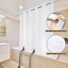 YISURE Split Shower Curtain for Bath Sliding Transfer Bench, White
