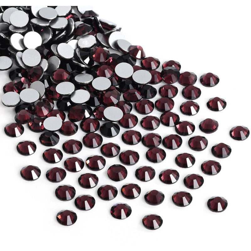 Jollin 288pcs Flatback Rhinestones Glue Fix Crystal Glass Diamantes Gems