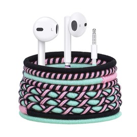 URIZONS Wired in-Ear Headphones with 3.5mm Jack - Colorful Braided Cable, Built-in Mic, Adjustable Volume, Sweat & Dirt Resistant, Tangle-Free, Compatible with All 3.5mm Devices