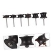 jojofuny 6 Pack Leather Burnishing Tool Set Ebony Slicker for