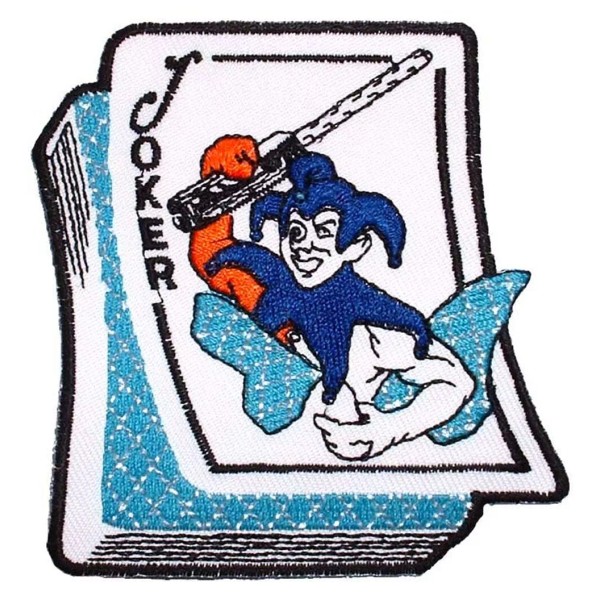 EEINC NOSE ART, JOKER Embroidered Shoulder Patch (3-1/2") (0846)