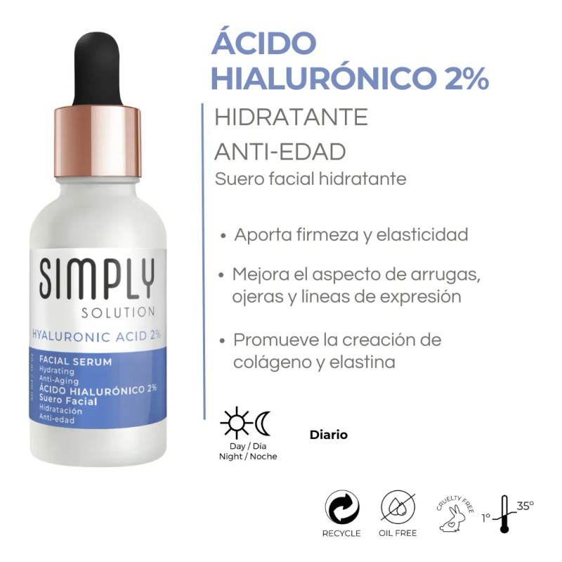 Simply Solution · Hialurónico Y Salicílico Anti-imperfeccion