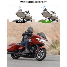 VEISUTOR Windshield for Road Glide 2015-2024, Dark Tinted Wind Shield Windscreen Air Deflector for Harley Davidson Road Glide 3 FLTRT 23-later Accessories