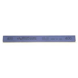 Boride T2 Series 6" x 0.5" x 0.25" Narrow Sharpening Stone with Aluminum Mounting for Edge Pro (For Recurve Blades) 800 Grit