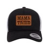 Go All Out Adjustable Black/White Structured Trucker Mama Tried Leather