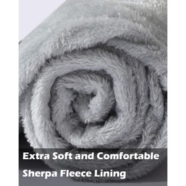 GXAMOY Men's Winter Fleece Hoodies for Men Heavyweight Warm Thick Full Zip Up Sweatshirt Outerwear BlackWhite(985) L