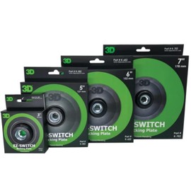 3D EZ-Switch 7” Backing Plate | Flexible Edge Polishing Buffing Back Pad | Compatible with Universal Rotary Polishers | Professional Grade for Car Care Detailing