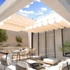 ECOOPTS 4'x12' Retractable Waterproof Wave Sun Shade Canopy Pergola Cover