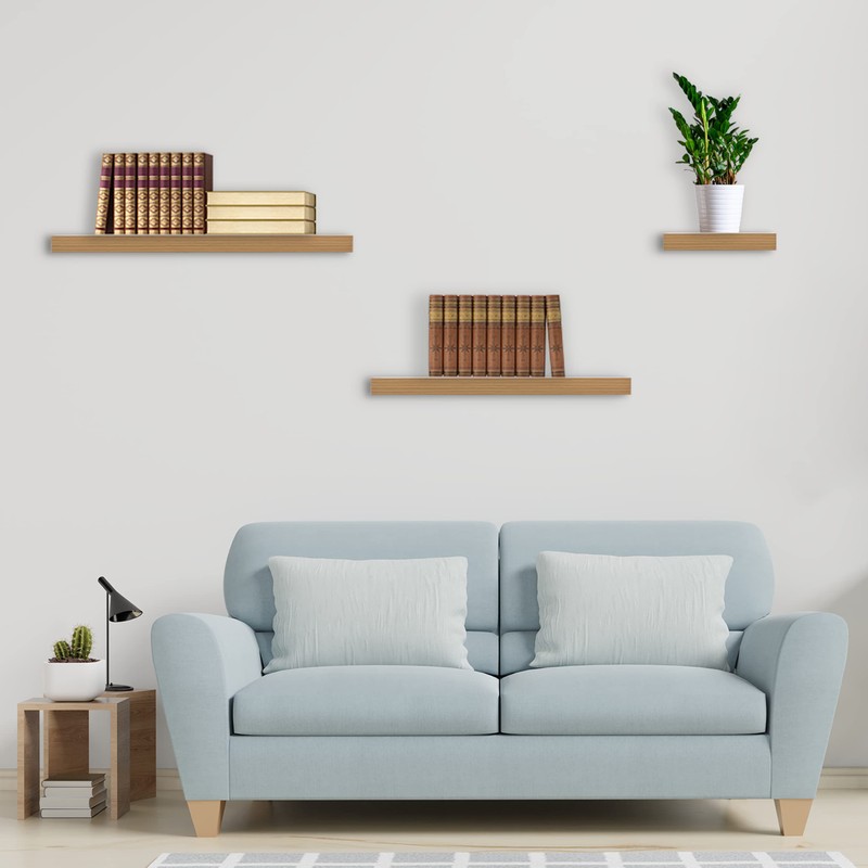 ETREXONLINE Wall Shelf 25x25x4cm Oak Floating Shelf Invisible Fixing Decorative