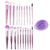 20 Pieces Makeup Brushes, 1 Piece Foldable Makeup Brush Cleaning