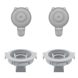 4PC Upgraded M9 Breast Pump Replacement Part, Including 2pcs Duckbill Valve and 2pcs Double-Layed Diaphragms for Momcozy Upgraded Mobile Flow | Upgraded M9, Valve, Diaphragms, 4PC Gray