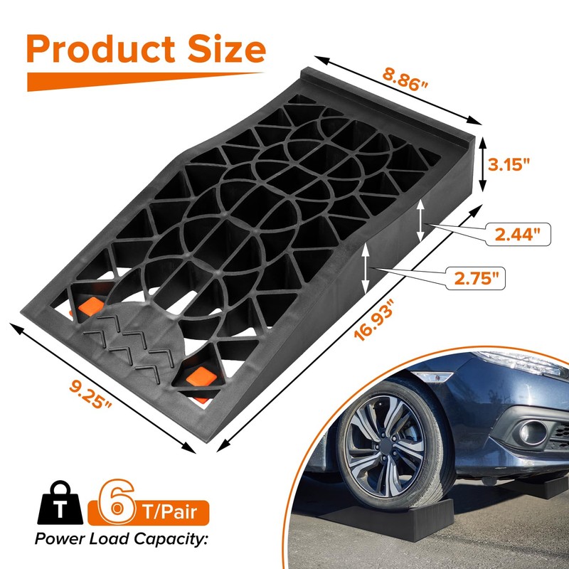 Donext Car Ramps for Easy Vehicle Maintenance and Safe Lifting,