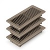 FanGoFast 4" x 10" (Duct Opening Size) Floor Register Brown