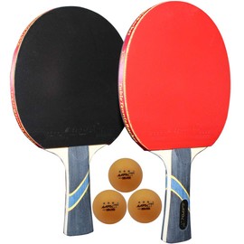 MAPOL 2 Pack of 4 Star Professional Ping Pong Paddle Advanced Training Table Tennis Racket with Carry Case