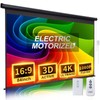 Projector Screen Motorized 84 Inch 16:9 HD Electric Projector Screen