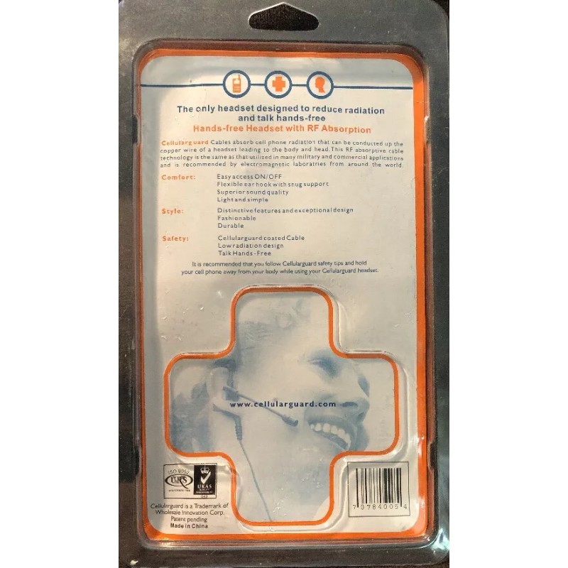 Cellularguard Hands-free Radiation Absorption Corded Headset