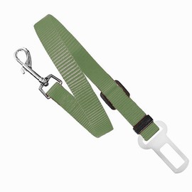Adjustable Dog Pet Car Seat Belt Green
