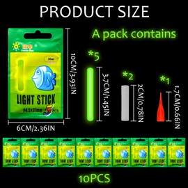 GreenYeah Fishing Glow Sticks Fishing Rods Glow Sticks Pack of 50 Glow Sticks for Fishing Rods 4.5 x 37 mm, Float Glow Stick Night Fishing, Fishing Glow Sticks, Glow Sticks for Fishing Night Fishing