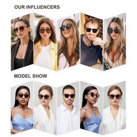 SOJOS Retro Vintage Square Polarized Sunglasses for Women Men UV Protection Lens TR90 Frame Sunglasses SJ2112, Black Frame/Red Lens