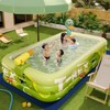 CDDGL Alberca Inflable Dinosaurios Grande Piscina Tre Nivele Con Accesorios,rectangular