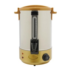 4.76Gal Commercial Coffee Urn, 1800W Quick Brew Stainless Steel Coffee Percolator with Keep-Warm Function, Large Capacity Hot Beverage Dispenser for Catering, Office, Church, Events (Gold, 4.76Gal)