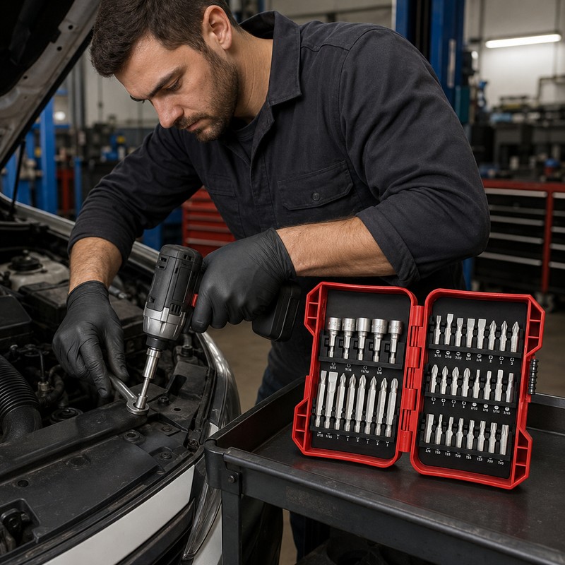 37 Piece Impact Screwdriver Bit Set for Drilling and Fastening