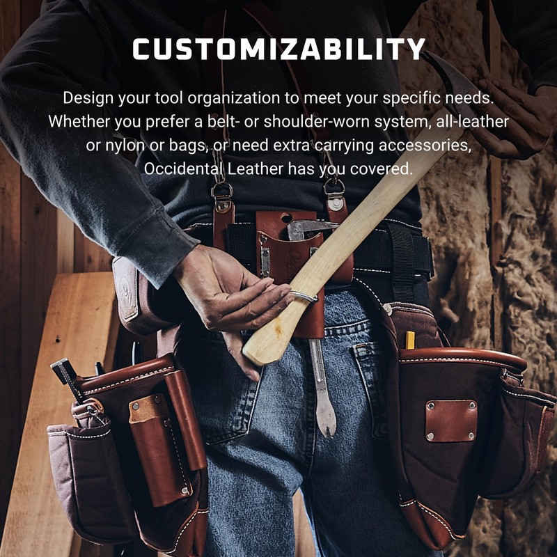 Occidental Leather 2" Leather Work Belt - Large, OxyRed -