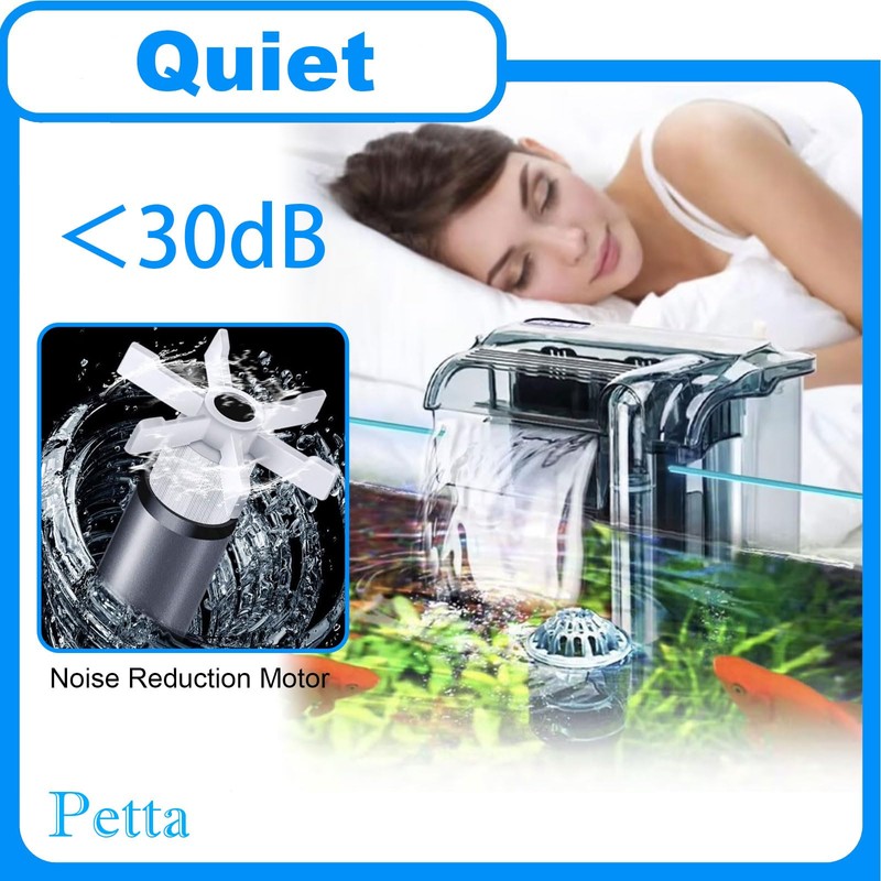 Petta Hang on Back Fish Tank Filter for 10-20 Gallon
